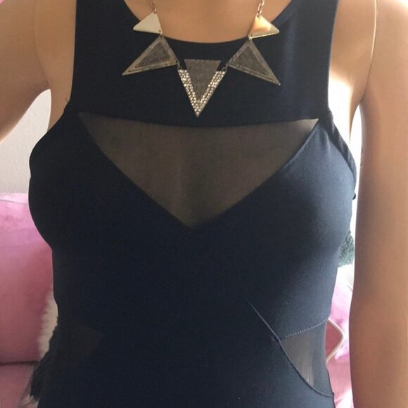 Bebe Gorgeous Cut-out with Sheer Dressy Top! 😻🛍 - Picture 1 of 15